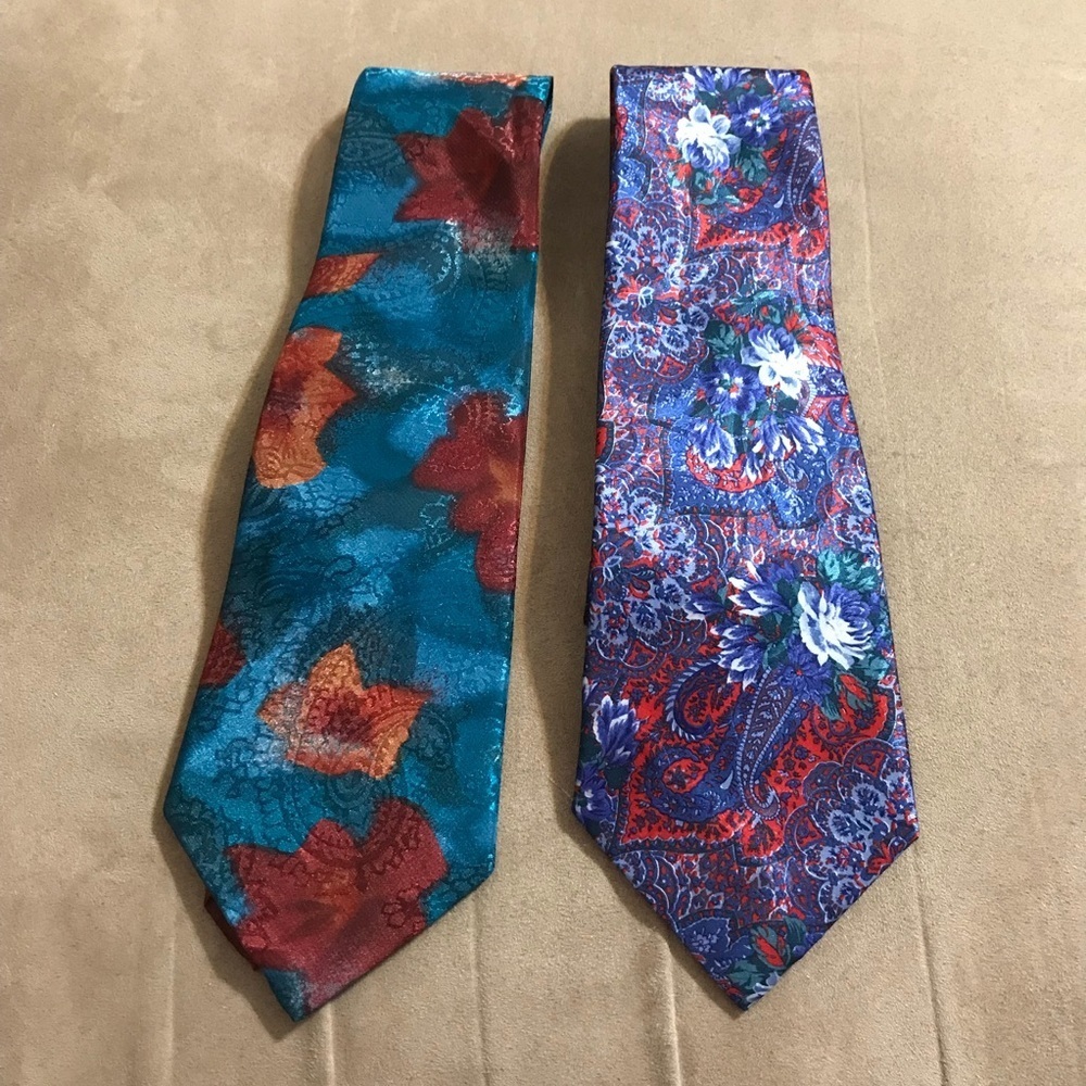 Pair of vintage Windridge polyester ties